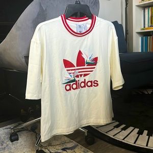 NWT Adidas Originals Thebe Magugu Loose Tee Beige